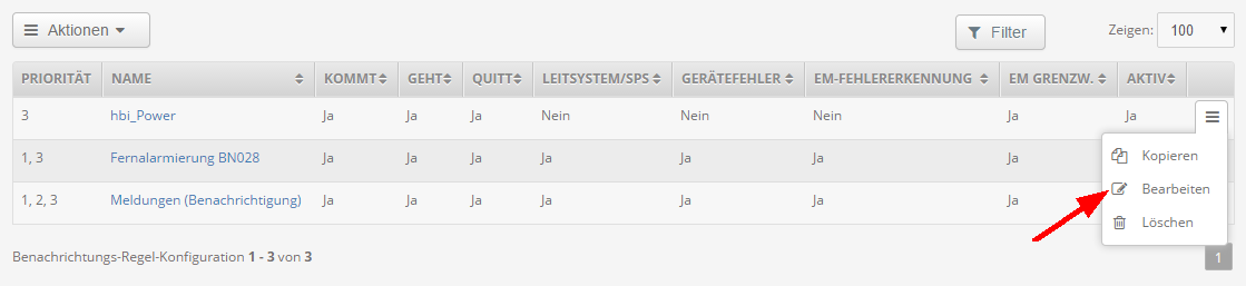 Benachrichtigungs-Menu
