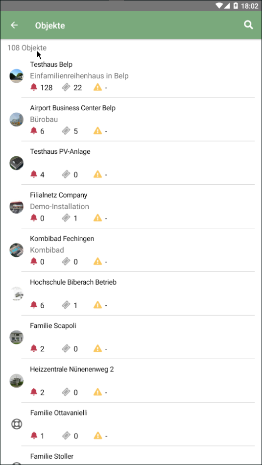EDL-App_Objektliste