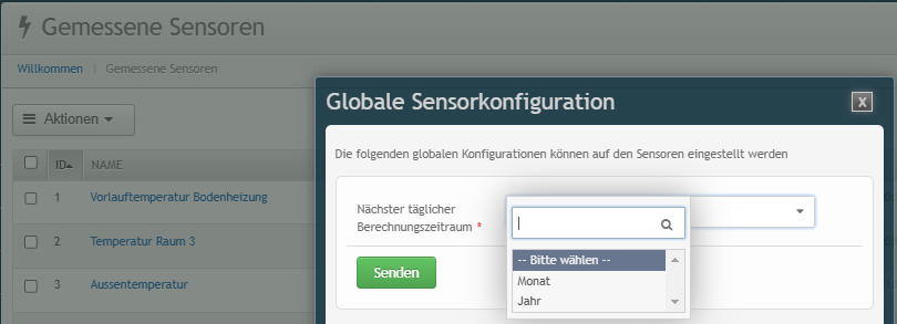 GlobaleSensorkonfiguration