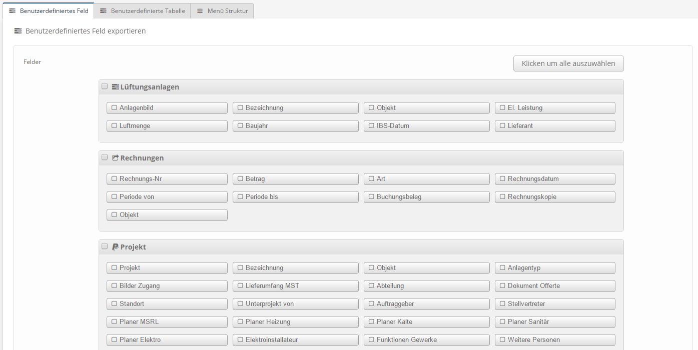 Datenexport EAV-Felder