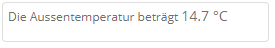 Dashboard Text Beispiel