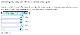 Regressionsgerade Konfig
