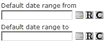 Default date range