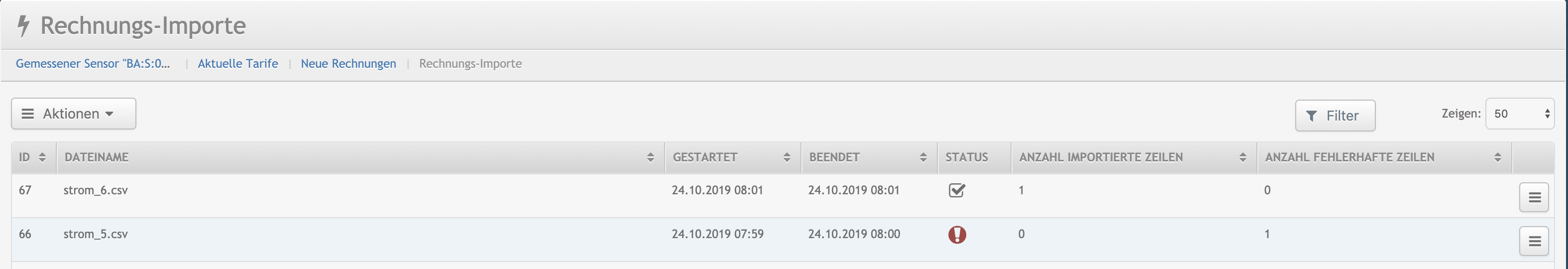 mst-rechnungsimport-liste