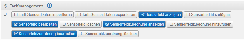 Tariffmanagement-Authorisation